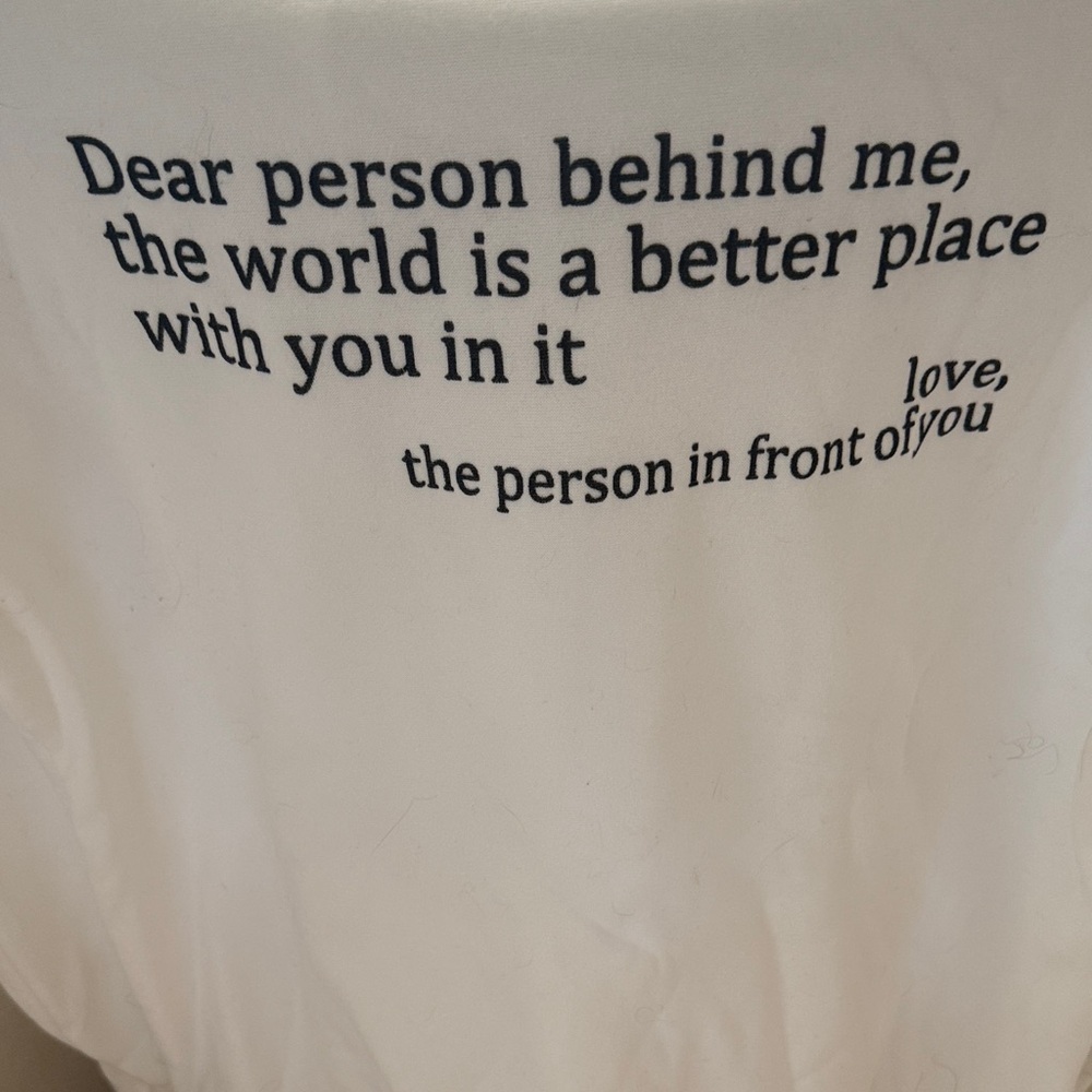 White Graphic Tee with Inspirational Quote